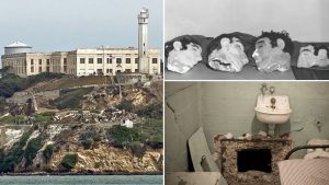 Alcatraz Prison + the four dummy heads + a missing vent in one of the cells