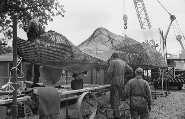 A fibreglass model of the Loch Ness Monster being made for the film 'The Private Life of Sherlock Holmes'