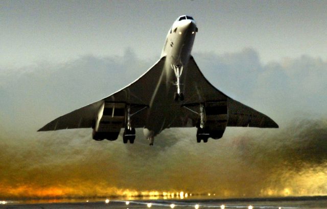 A British Airways Concorde lifts off from Heathrow airport on one of it's last ever commercial flights October 23, in London. 