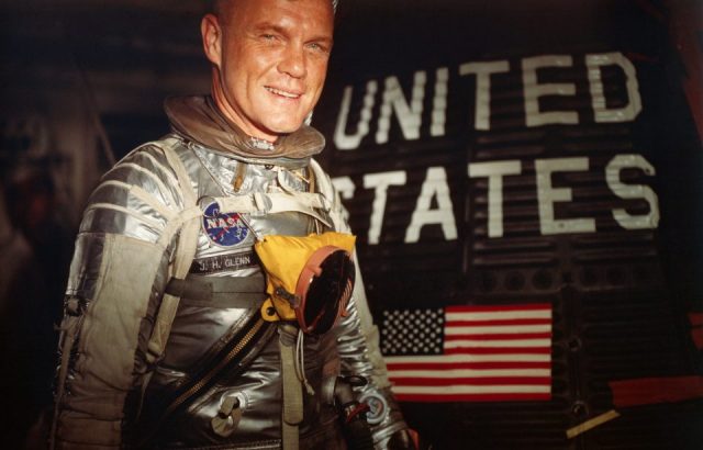 American Astronaut John Glenn Entering Capsule