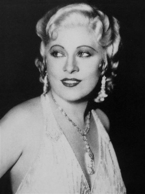 Photographic portrait of Mae West