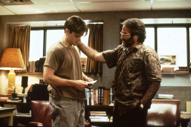 Matt Damon and Robin Williams in Good Will Hunting 