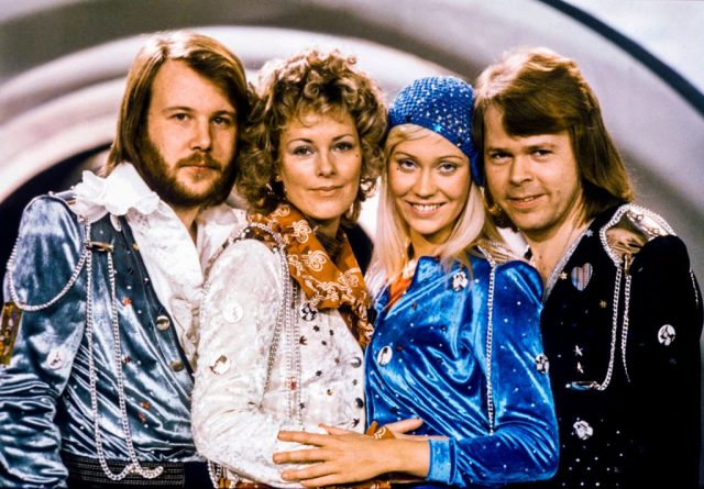 The four members of ABBA standing next to each other