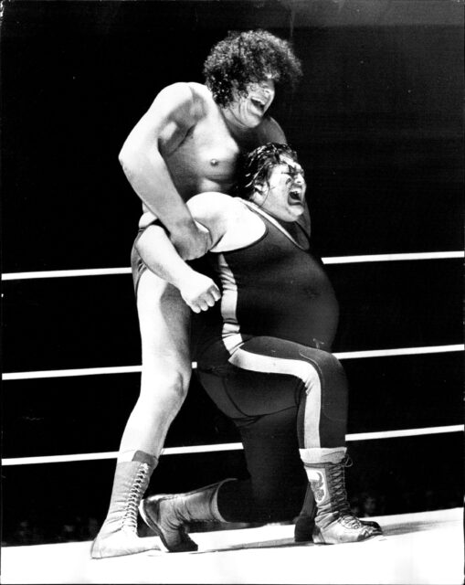 Andrew The Giant wrestling Bull Ramos in 1974