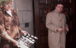 Peter Falk on set of Columbo