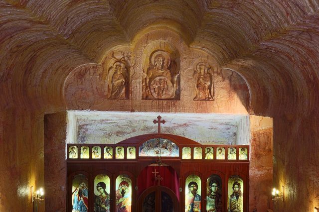 Wall carvings within the Serbian Orthodox Church