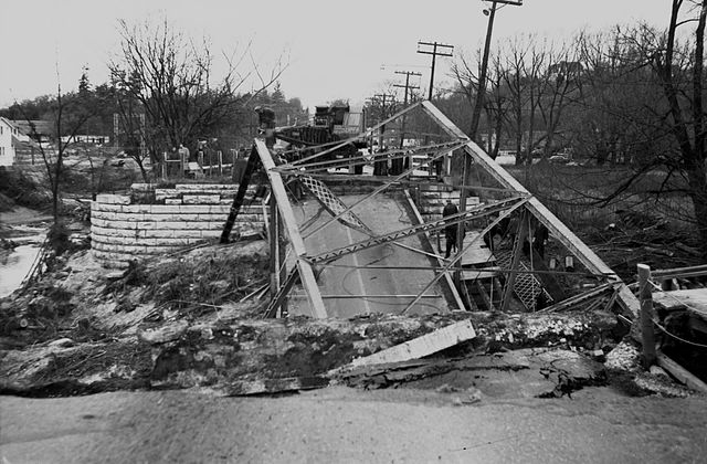 Damaged bridge