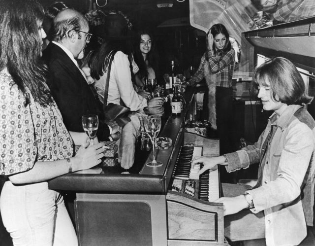 John Paul Jones plays the electric organ 