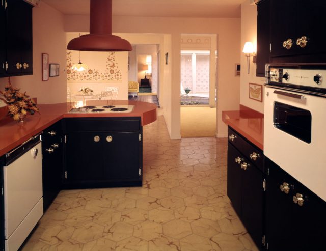 1970s kitchen interior
