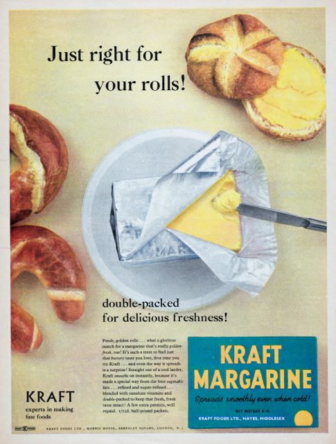 Advertisement for Kraft Margarine (Photo Credit: Picture Post/Hulton Archive/Getty Images)