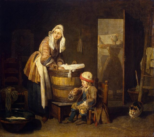 woman doing laundry 