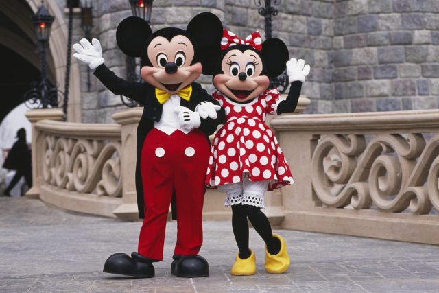 Minnie and Mickey Mouse