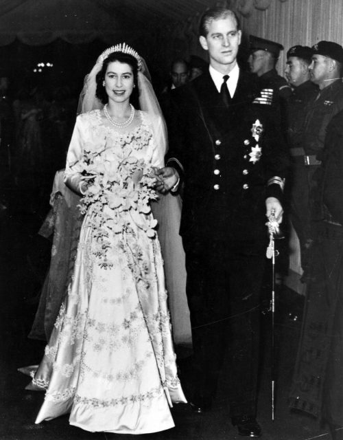 Queen Mary's Fringe Tiara worn by Queen Elizabeth 