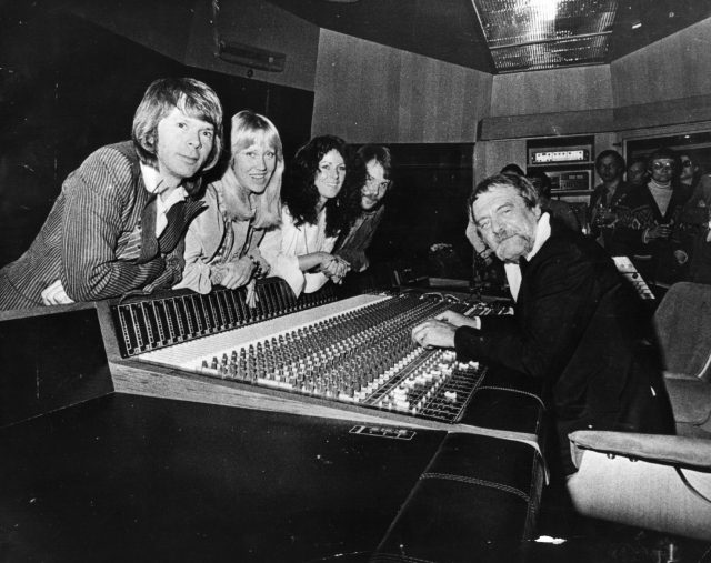 Abba with their manager Stikkan Andersson