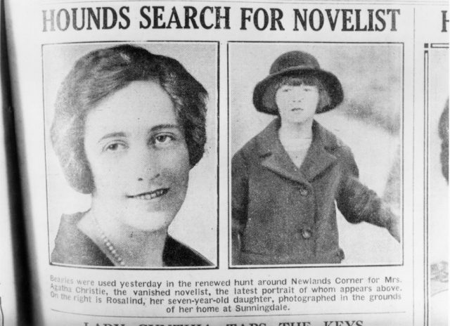Agatha Christie's image in the newspaper