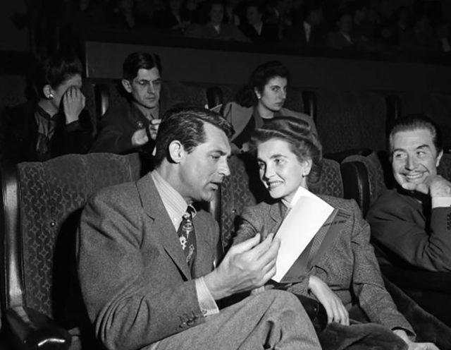 Barbara Hutton and Cary Grant at the movies