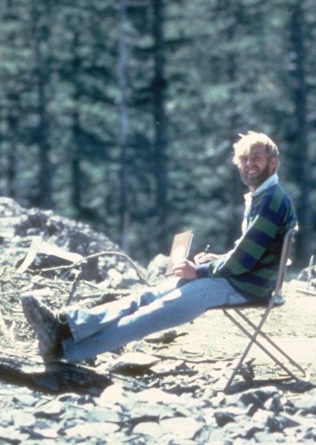 David A. Johnston at Mount St. Helens 