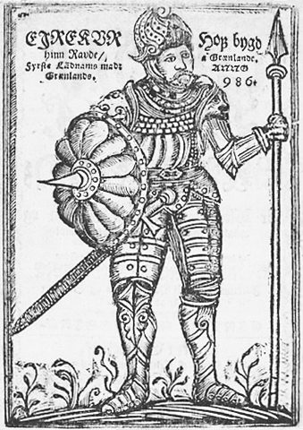 Medieval drawing of Erik the Red 