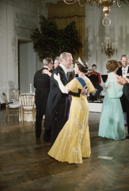 Gerald Ford dances with Queen Elizabeth 