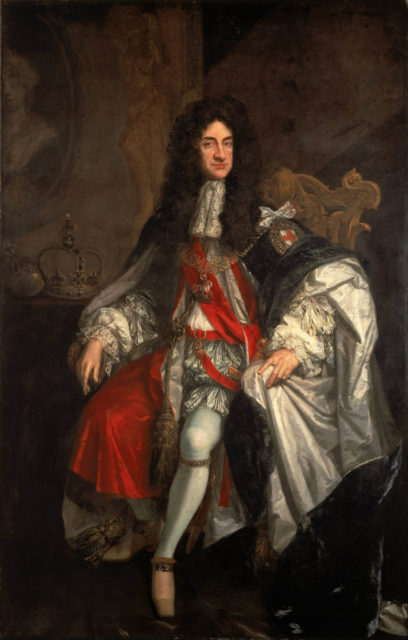 King Charles II in a painting