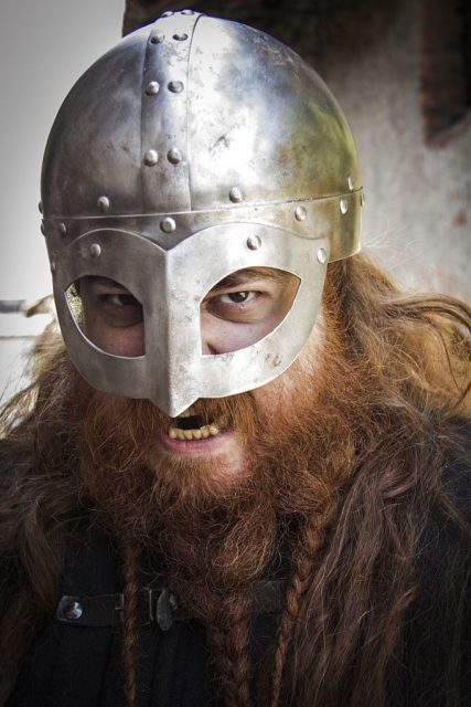 Viking warrior with face mask