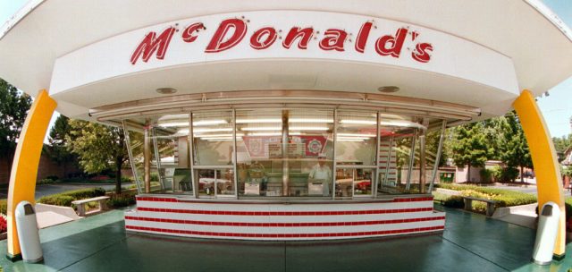 Exterior of a McDonald's restaurant