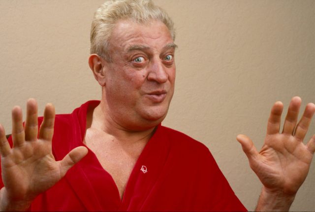 Comedian and film star Rodney Dangerfield poses during a photo portrait session (Photo Credit: George Rose/Getty Images)