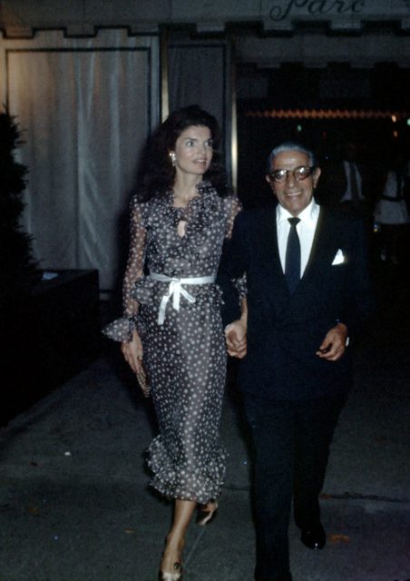 Jackie and Aristotle Onassis at La Cote Basque 