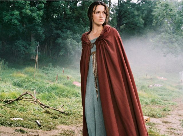 Keira Knightley on the set of King Arthur 