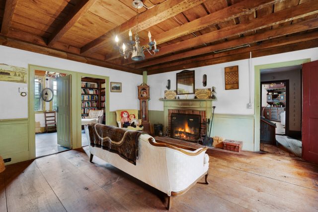 Living Room, with two Annabelle dolls on a chair