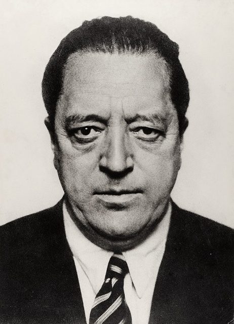 Ludwig Mies van der Rohe wearing a suit