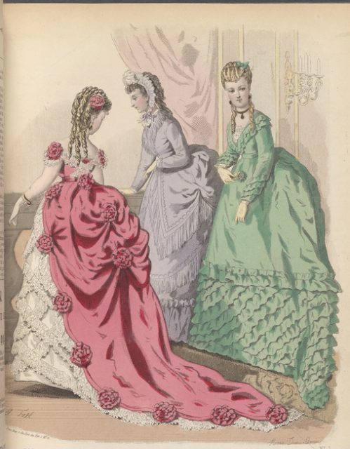 Women's hairstyles from the 1870s 