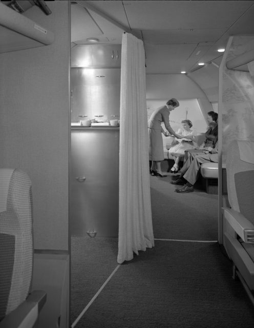 Observation area on a Boeing 377 Stratocruiser 