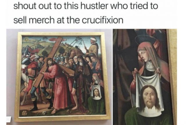 Crucifixion meme 