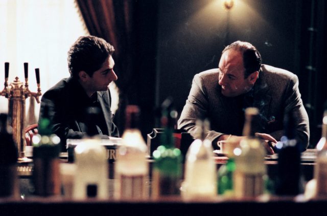 Michael Imperioli and James Gandolfini (Photo Credit: Chase Films / Brad Grey Television / HBO Entertainment & MovieStillsDB)