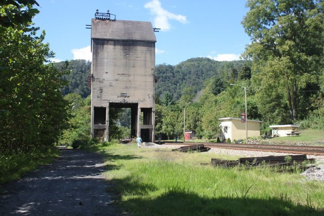 Coal tower in the woods