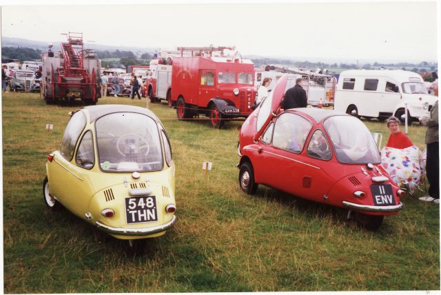 (Photo Credit: Andrew Bone from Weymouth, England – Trojan Bubble Cars, Heinkel licence-built in GB, CC BY 2.0, accessed via Wikimedia Commons)
