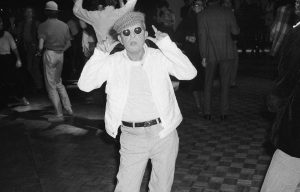 Truman Capote at a party