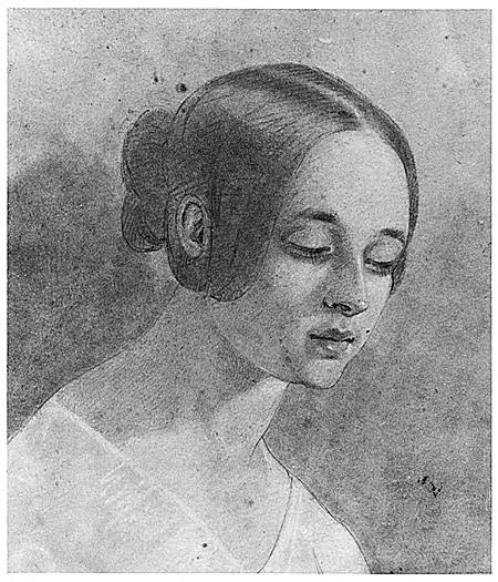 Drawing of Virginia Clemm Poe