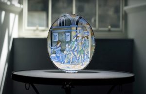 Italian dish atop a black table