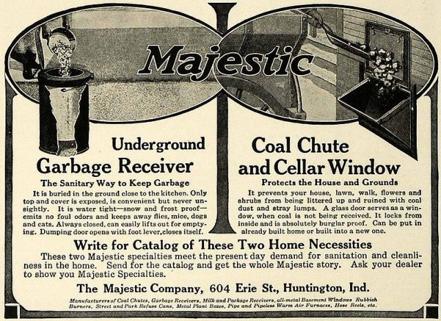 (Photo Credit: Unnamed for The Majestic Company of Huntington, Indiana – 1916 advertisement via Public Domain)