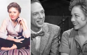 Thelma Lou sitting cross-legged + Thelma Lou staring at Barney Fife