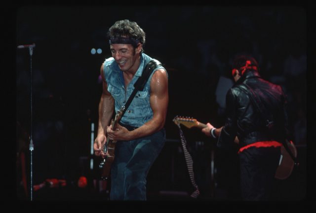 Bruce Springsteen performing 