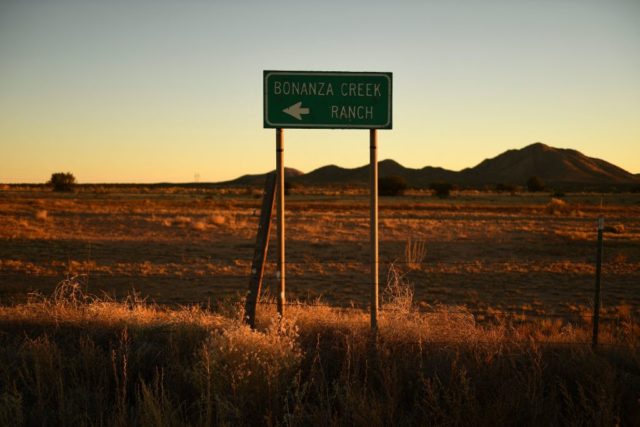 Sign indicating the location of the Bonanza Creek Ranch