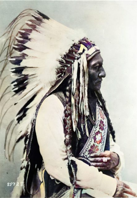 Colorized image of Sitting Bull