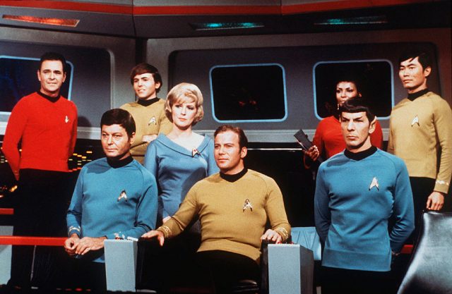 On the set of the TV series Star Trek (Photo Credit: Sunset Boulevard/Corbis via Getty Images)