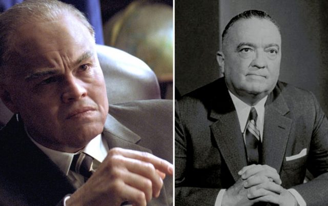 Leonardo DiCaprio as J. Edgar Hoover + Portrait of J. Edgar Hoover