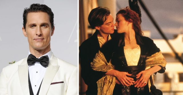 Matthew McConaughey and Jack and Rose from Titanic 