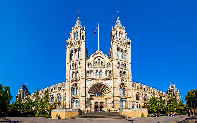Exterior of the Natural History Museum in London, England