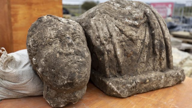 Ancient Roman head and bust